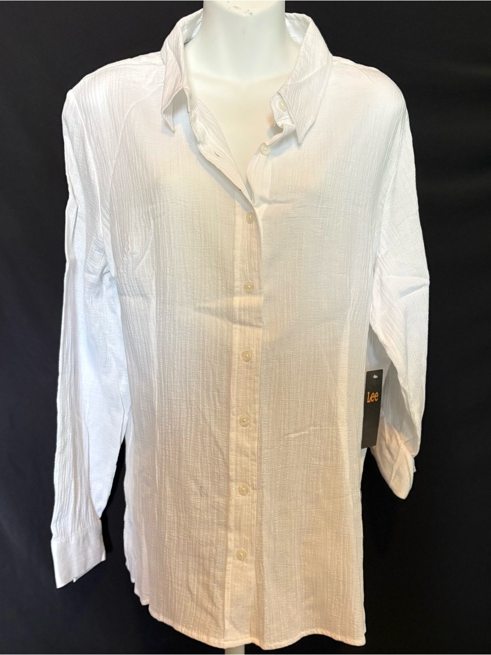 Lee White Women's Casual Button-Down Shirt
